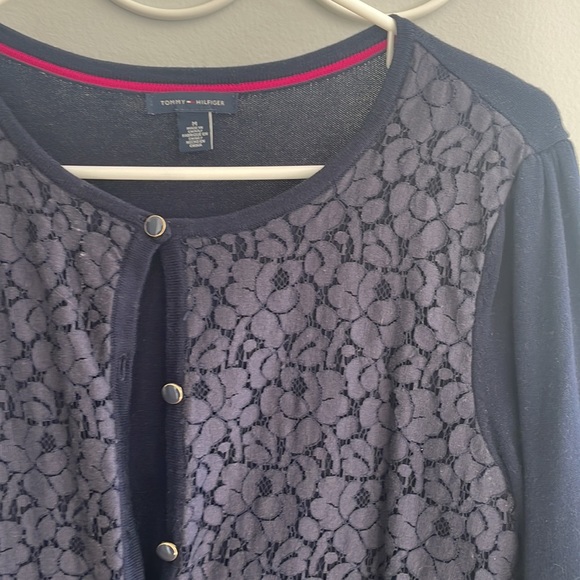 Tommy Hilfiger Navy Blue Cardigan - Picture 3 of 4